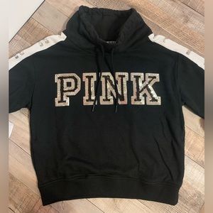 PINK by Victoria’s Secret Drawstring Cow Neck Sweatshirt Size S (small)